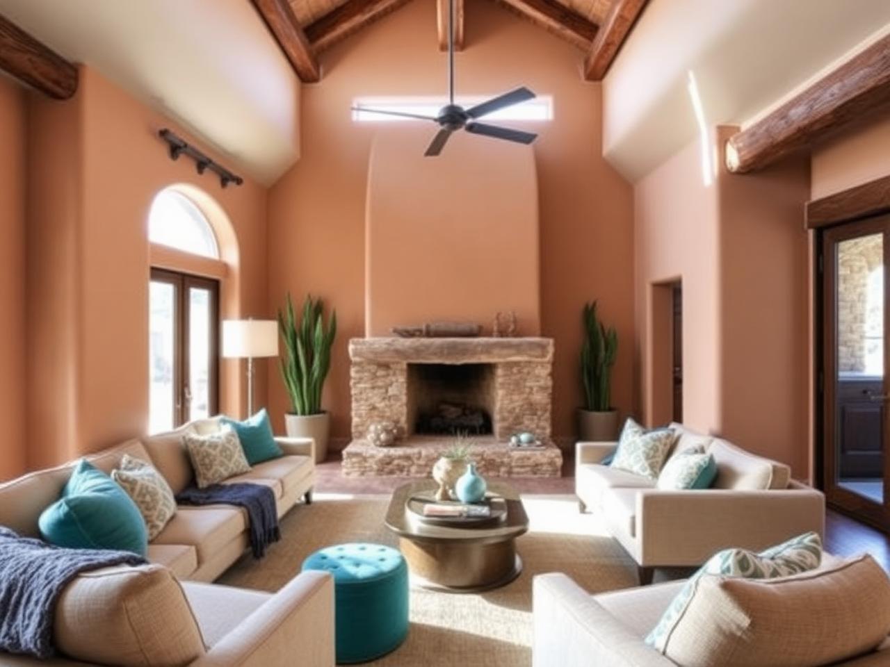 Warm southwestern living room